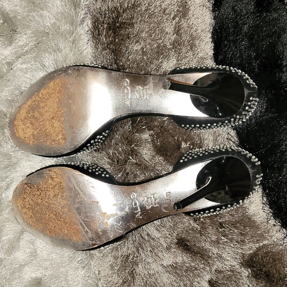 💕Aldo Black and Bling Open Toe Sandals - Size 10💕 - Picture 8 of 10